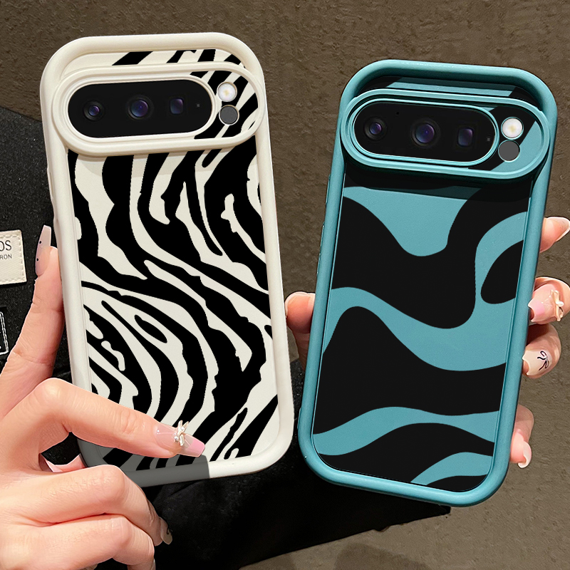 غطاء هاتف من مادة TPU بنقشة خط - مراجعة Google Pixel 9 Pro وسعره